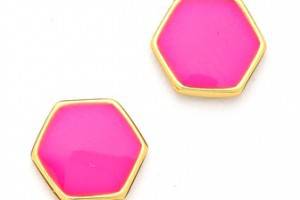 Gorjana Electric Hexagon Stud Earrings