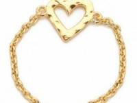 Gorjana Heart Chain Ring