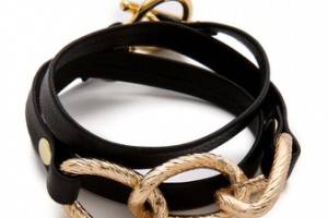 Gorjana Parker Leather Wrap Bracelet