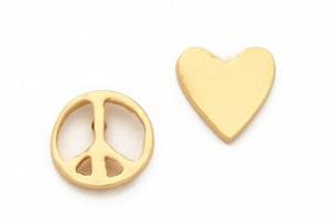 Gorjana Peace & Heart Studs