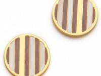 Gorjana Sea Stripe Circle Stud Earrings