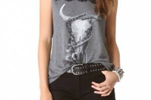 Haute Hippie Lace Detail Longhorn Tank