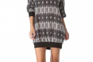 Haute Hippie Print Sweatshirt Dress