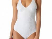 Heidi Klein Button Halter One Piece Swimsuit