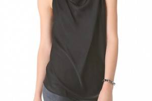 HELMUT Helmut Lang Coma Sheen Cowl Neck Top