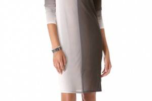 Helmut Lang Shadow Ombre Jersey Dress