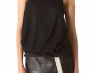 Helmut Lang Sleeveless Leather Neck Top