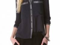 Helmut Lang Soft Shroud Button Blouse