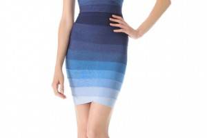 Herve Leger Anett One Shoulder Dress