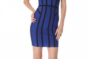 Herve Leger Mae Combo Sheath Dress