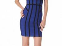 Herve Leger Mae Combo Sheath Dress