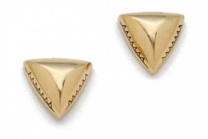 House of Harlow 1960 Engraved Faceted Pyramid Stud Earrings