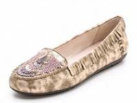 House of Harlow 1960 Marion Beaded Flat Moccasins