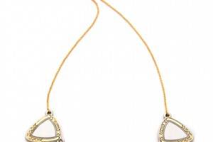 House of Harlow 1960 Metallic Flatpick Necklace