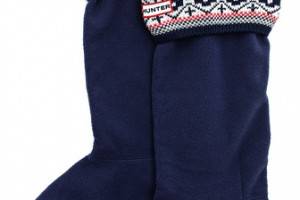 Hunter Boots Fair Isle Cuff Welly Socks