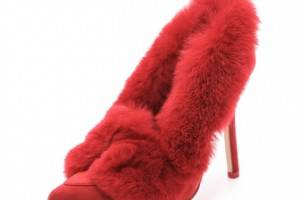 Isa Tapia Ivana Rabbit Fur Pumps