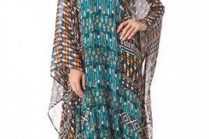 ISSA Wide Sleeve Print Caftan