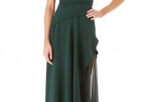 J. Mendel Draped Gown with Crystal Halter