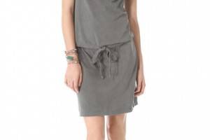 James Perse Sanded Jersey Racer Back Dress