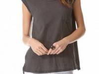 James Perse Slub Pocket Shell Top