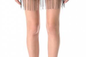 Jay Ahr Chain Embroidered Miniskirt