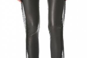 Jay Ahr Chain Fringe Leather Pants