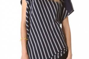 Jean Paul Gaultier Short Sleeve Stripe Sweater