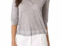 Jenni Kayne Side Slit Henley Top