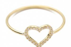 Jennifer Meyer Jewelry Diamond Open Heart Ring