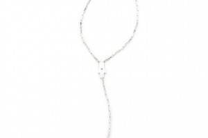 Jennifer Zeuner Jewelry Hamsa Lariat Diamond Necklace