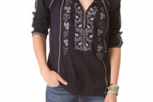 Joie Chava Embroidery Top