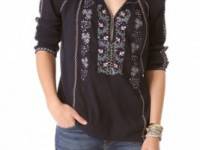 Joie Chava Embroidery Top