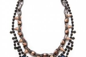 Joomi Lim Metal Luxe Crystal & Spike Necklace