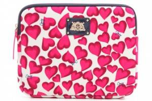 Juicy Couture Darling Hearts iPad Zip Around Case