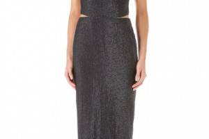 Kaufman Franco Sequins Cap Sleeve Gown