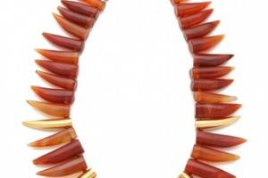 Kenneth Jay Lane Agate Horn Necklace