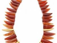 Kenneth Jay Lane Agate Horn Necklace