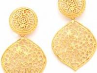 Kenneth Jay Lane Filigree Clip Earrings