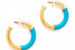 Kenneth Jay Lane Small Hoop Earrings