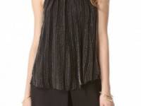 L&#039;AGENCE Shirred Beaded Tank