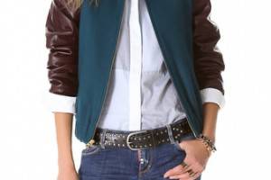 LAVEER Wool & Leather Bomber