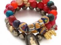 Lead African Bead Bracelet Set