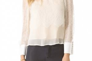 Leur Logette Silk Lace Blouse