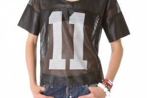 Love Leather Leather Football Jersey Tee