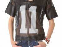 Love Leather Leather Football Jersey Tee