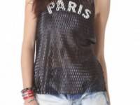 Love Leather Paris Leather Mesh Tank