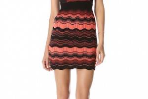 M Missoni Greek Key Mesh Stripe Dress