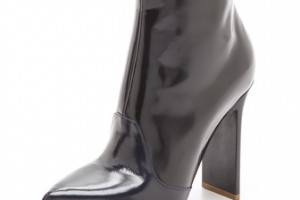 Maison Martin Margiela Leather Booties with Chunky Heel