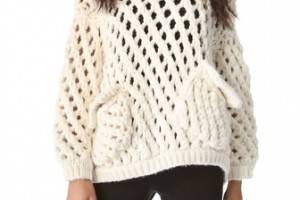 MAISON ULLENS Crochet Knit Sweater