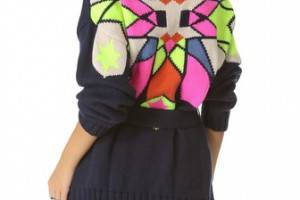 Mara Hoffman Intarsia Cardigan Sweater